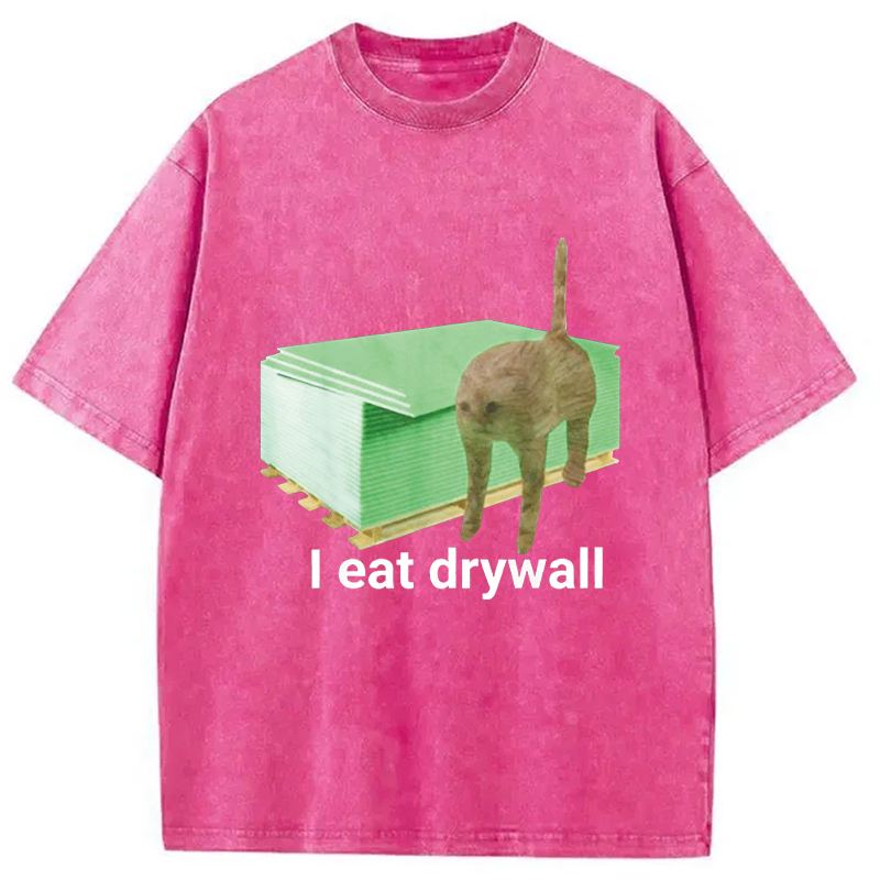 Modecanvas I Eat Drywall Cat Funny
Meme DTG Printing Washed T-Shirt