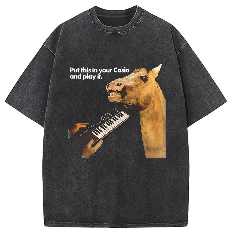 Modecanvas Casio SK1 Vintage Washed T-Shirt