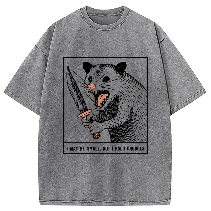 Modecanvas Possum With A Knife Washed T-Shirt