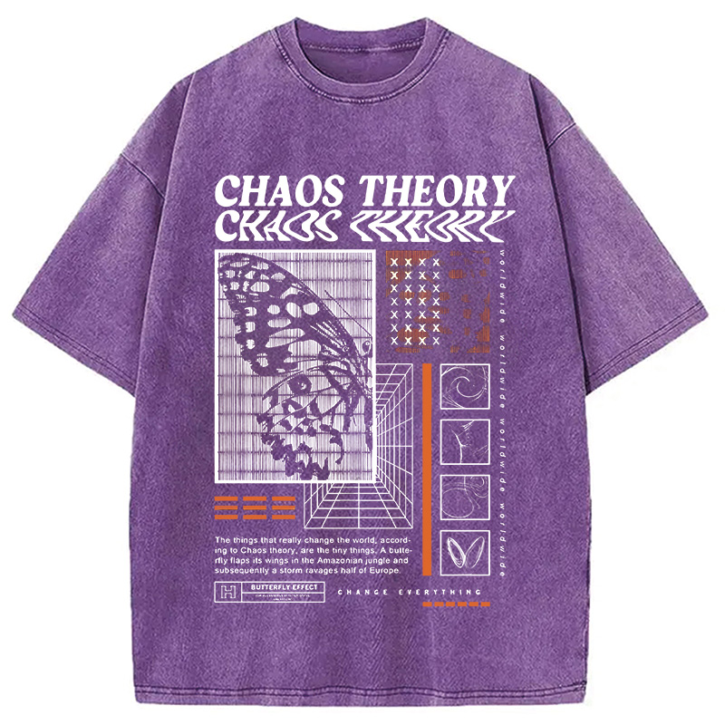 Modecanvas Chaos Theory Washed T-Shirt-modecanvas