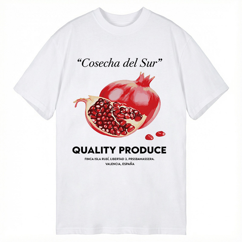 Modecanvas Pomegranate Prin DTG Printing Classic T-Shirt-modecanvas