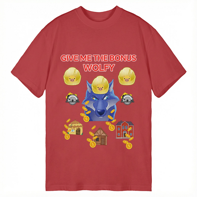 Modecanvas Give Me The Bonus Wolfy Funny DTG Printing Classic T-Shirt-modecanvas