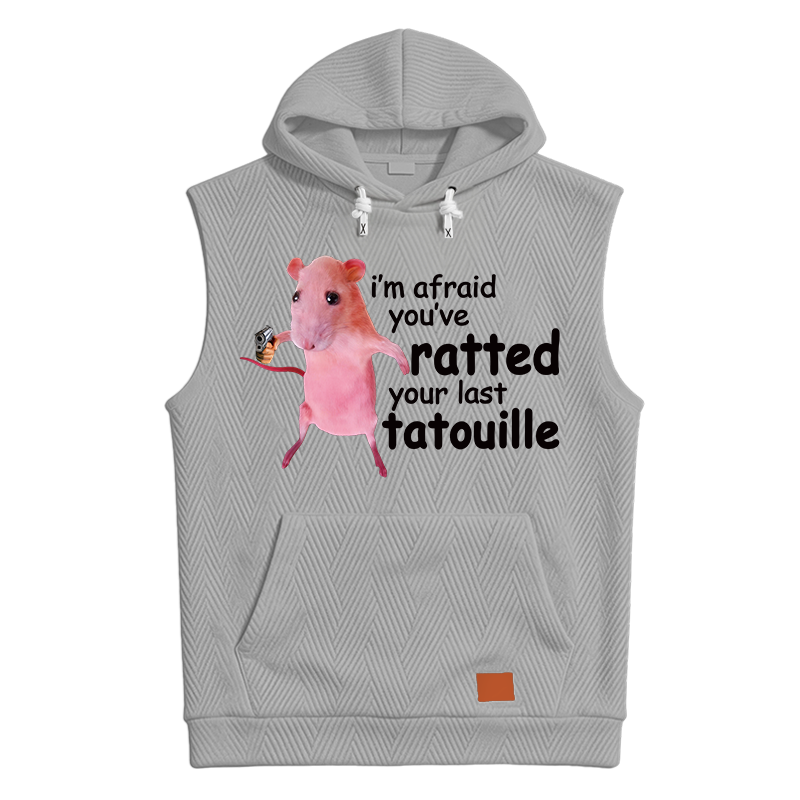 Modecanvas Funny Pink Rat Meme Hooded Tank