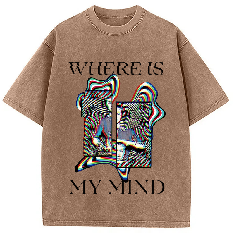 Modecanvas Where Is My Mind? DTG Printing Washed T-Shirt