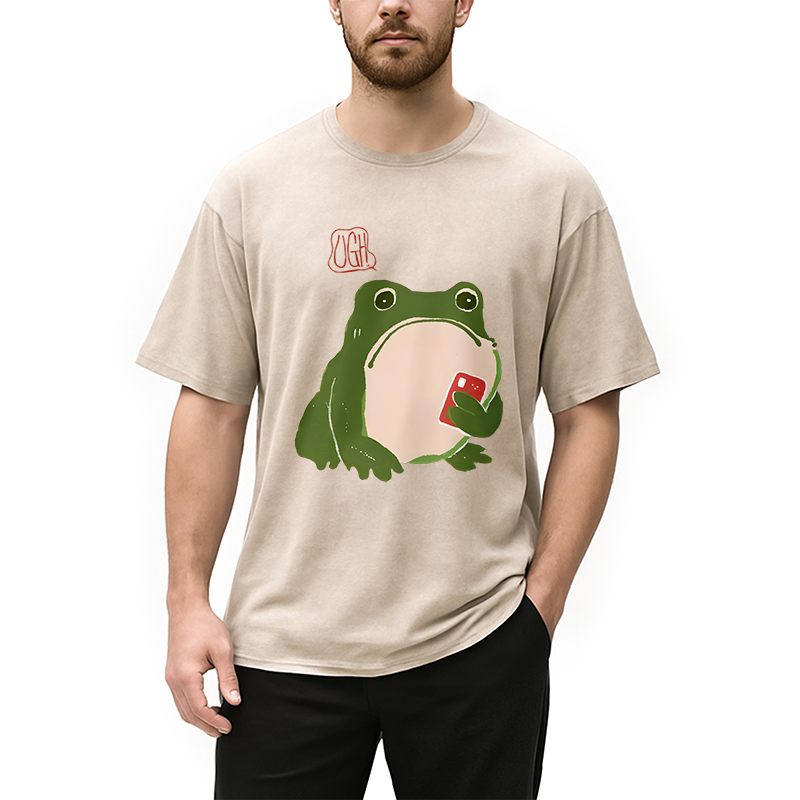 Modecanvas Ugh Matsumoto Hoji Frog Washed T-Shirt
