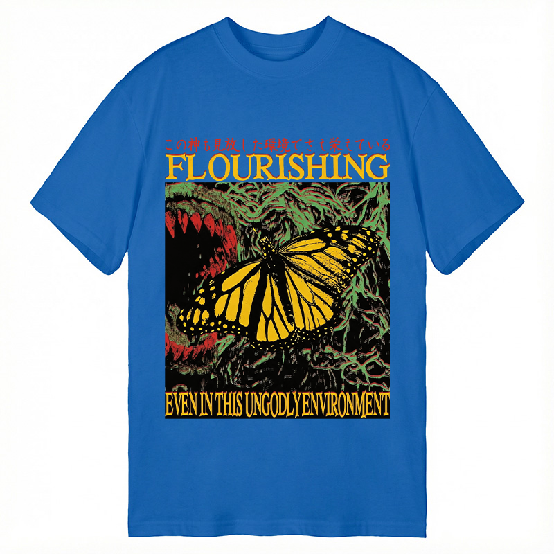 Modecanvas Flourishing Butterfly DTG Printing Classic T-Shirt-modecanvas