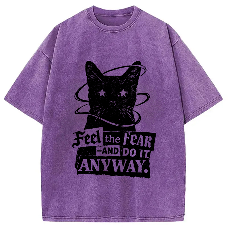 Modecanvas Defiant Whisker Existential Smoke DTG Printing Washed T-Shirt
