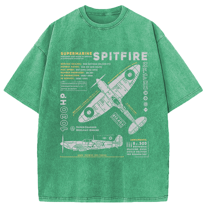 Modecanvas Royal Air Force Marlin Figher DTG Printing Washed T-Shirt
