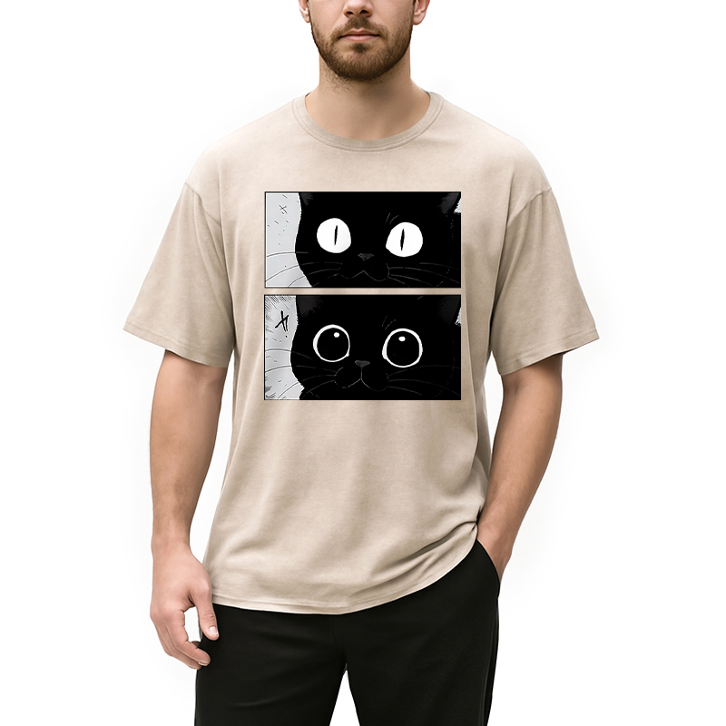 Modecanvas Become A Cute Cat Washed T-Shirt
