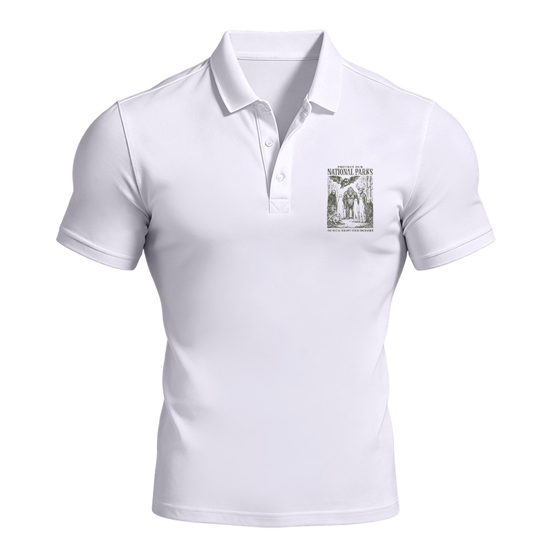 Modecanvas Mothman Protect Our Parks Polo Shirt