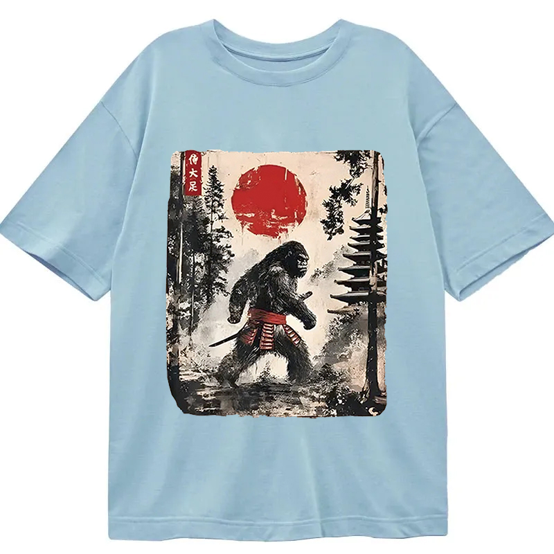 Modecanvas Japanese Samurai Bigfoot DTG Printing Classic T-Shirt-modecanvas