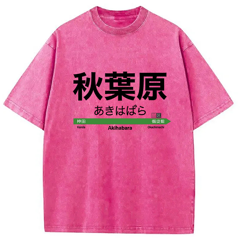 Modecanvas Akihabara Station Washed T-Shirt