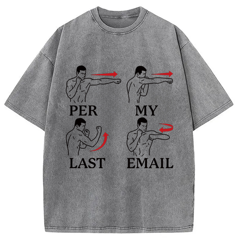 Modecanvas Per My Last Email Funny DTG Printing Washed T-Shirt-modecanvas