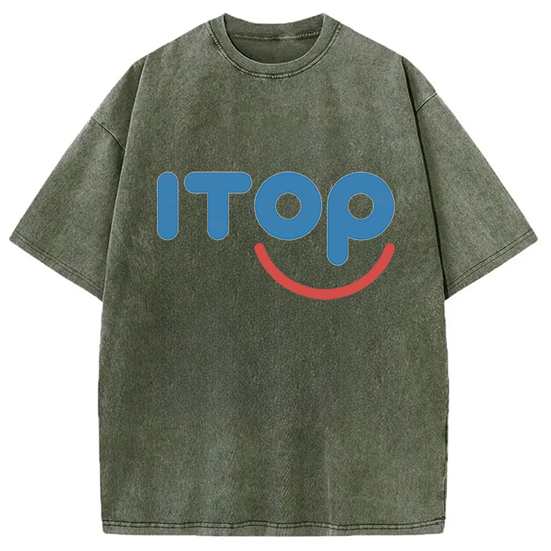 Modecanvas ITOP Parody Lesbian DTG Printing Washed T-Shirt