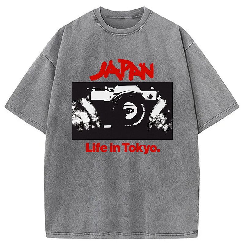 Modecanvas Japan Life in Tokyo Sylvian Synth Washed T-Shirt