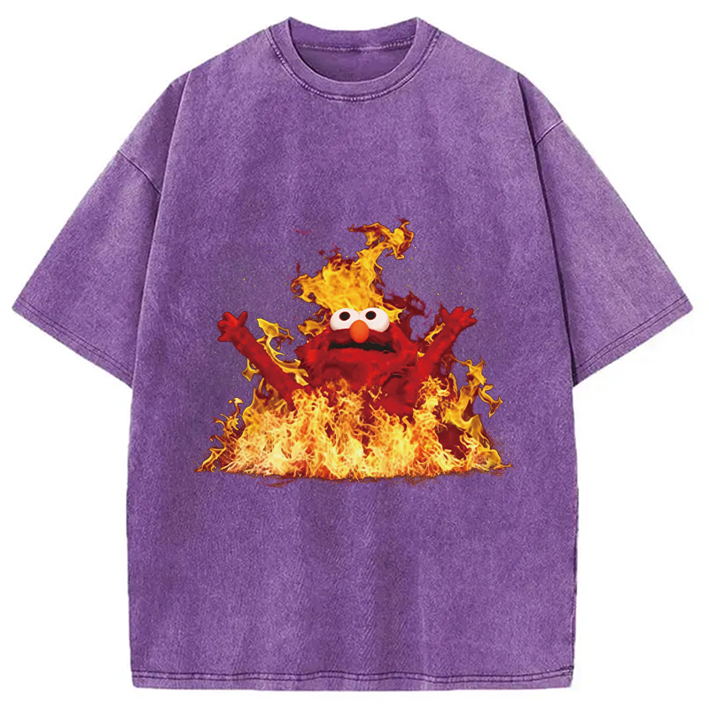 Modecanvas Hellmo Rise Meme DTG Printing Washed T-Shirt