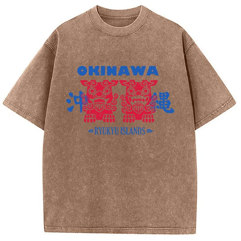 Modecanvas Okinawa Mascot Washed T-Shirt