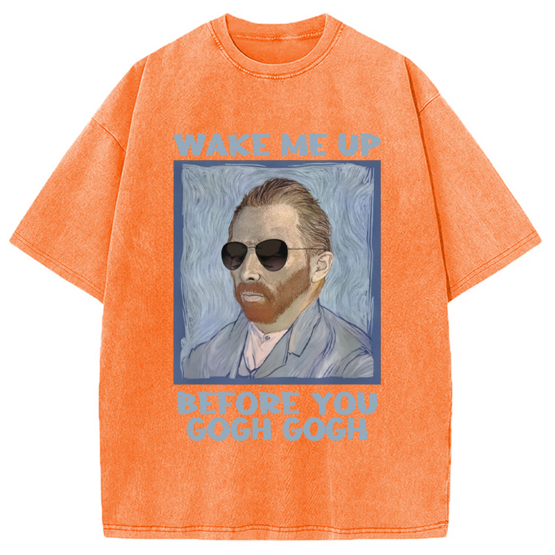 Modecanvas Artsy Van Gogh Meme Washed T-Shirt