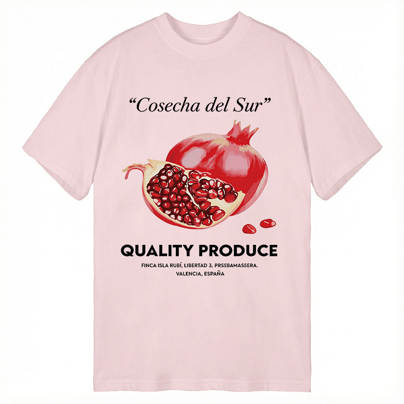 Modecanvas Pomegranate Prin DTG Printing Classic T-Shirt-modecanvas