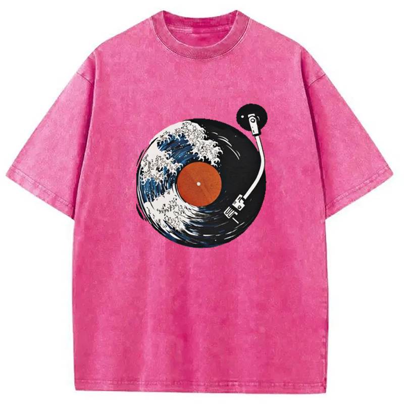 Modecanvas Japanese Hokusai The Great Wave Washed T-Shirt