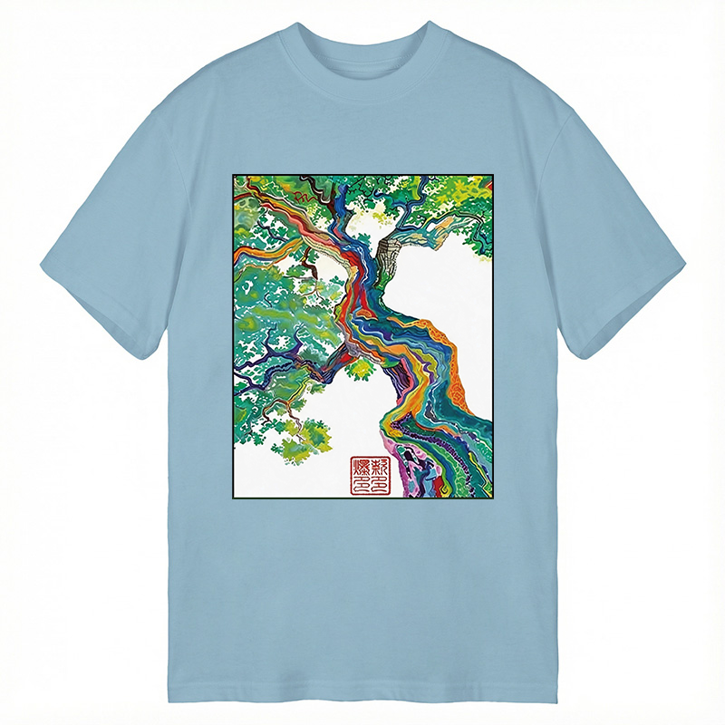 Modecanvas Colorful Magic Tree DTG Printing Classic T-Shirt-modecanvas