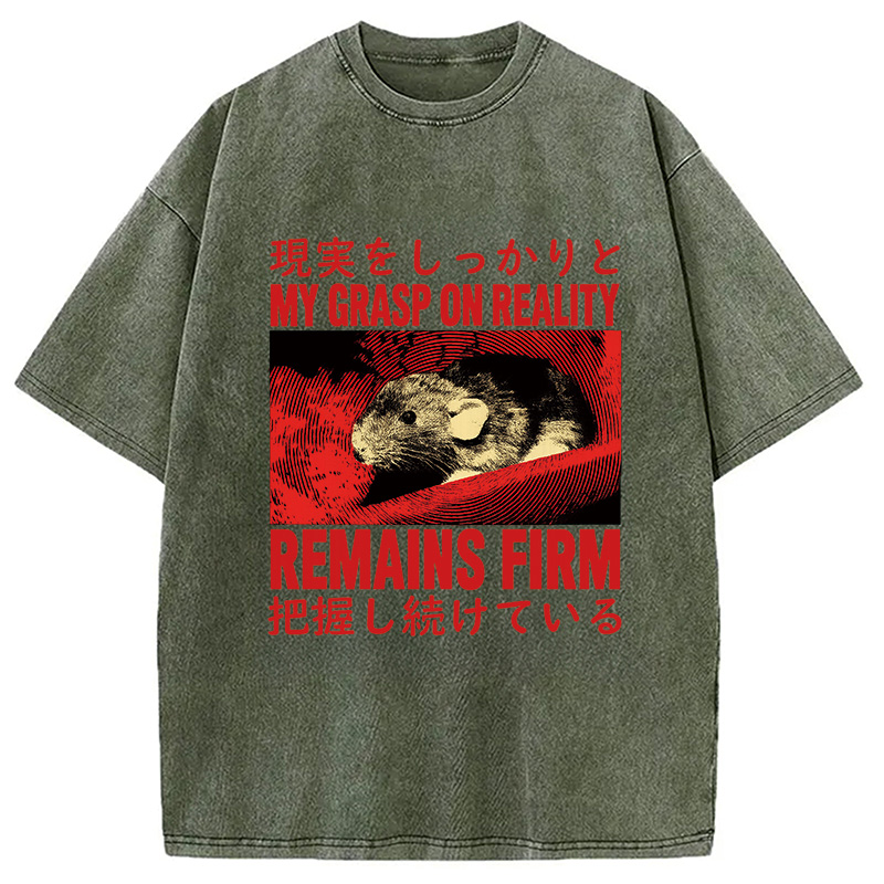 Modecanvas Grasp on Reality Rat Washed T-Shirt