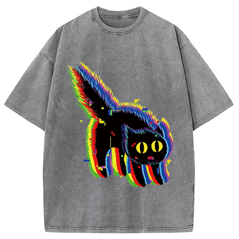 Modecanvas Technicat Glitch Washed T-Shirt-modecanvas