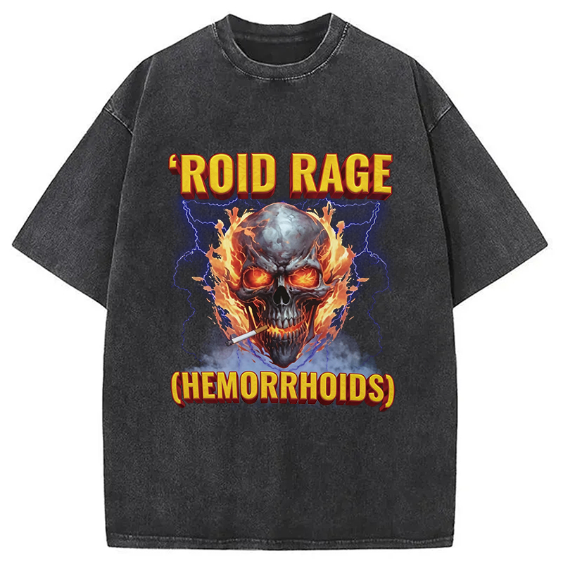 Modecanvas Roid Rage DTG Printing Washed T-Shirt