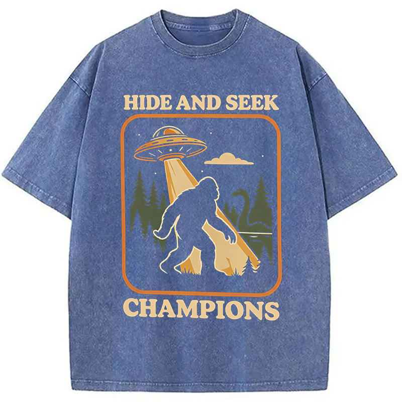 Modecanvas Hide And Seek DTG Printing Washed T-Shirt