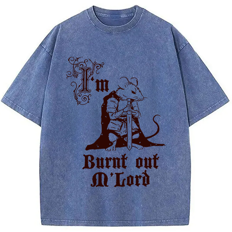 Modecanvas Tired Mouse DTG Printing Washed T-Shirt