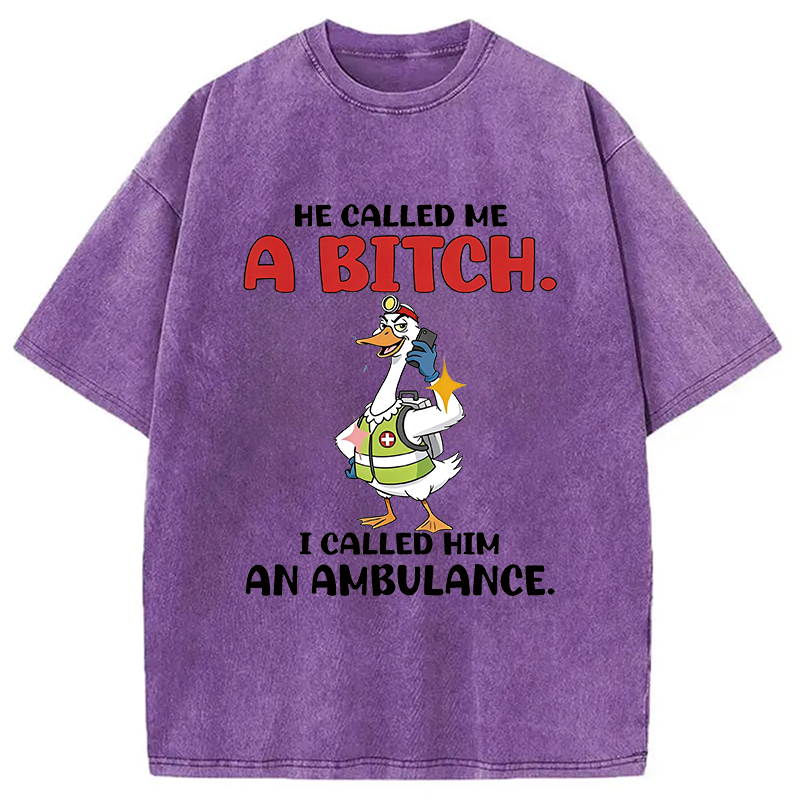 Modecanvas Duck Cancer DTG Printing Washed T-Shirt