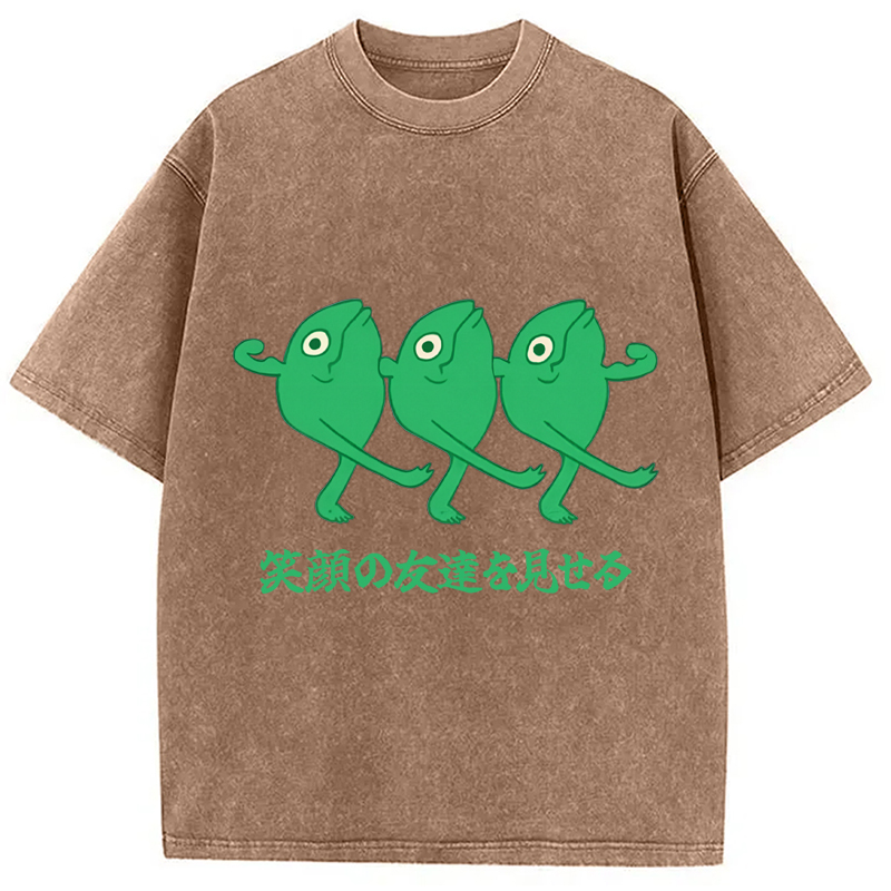 Modecanvas Show Your Smiling Washed T-Shirt