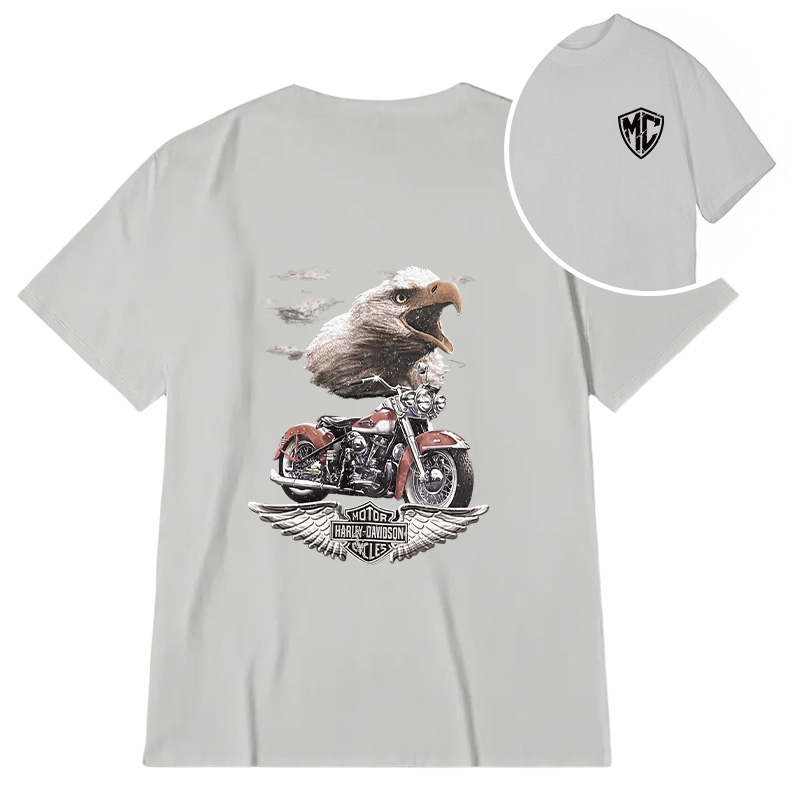 Modecanvas Harley Davidson DTG Printing Back Classic T-Shirt