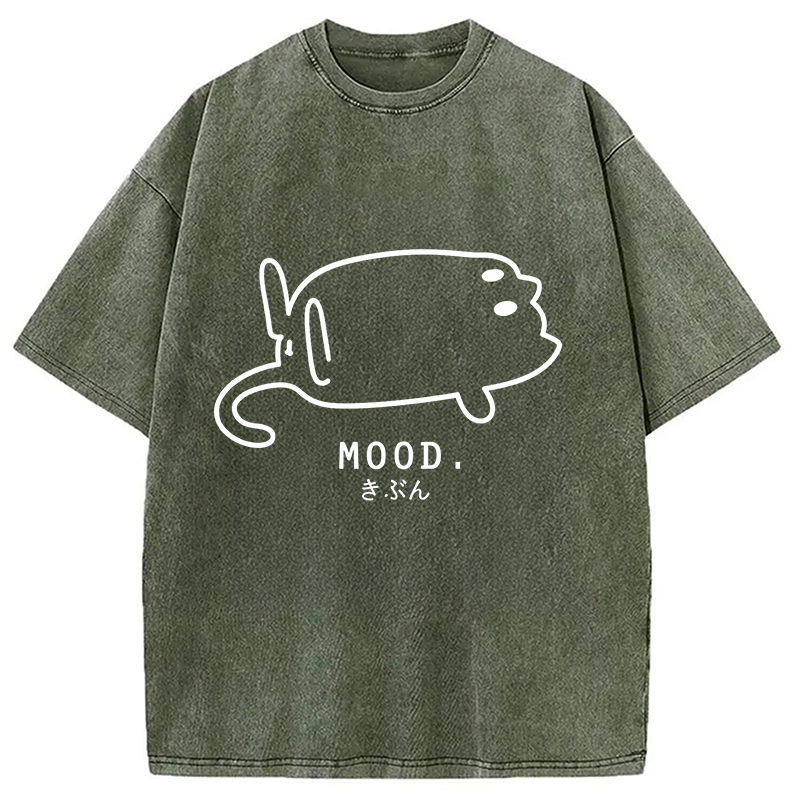 Modecanvas Bad Mood Washed T-Shirt