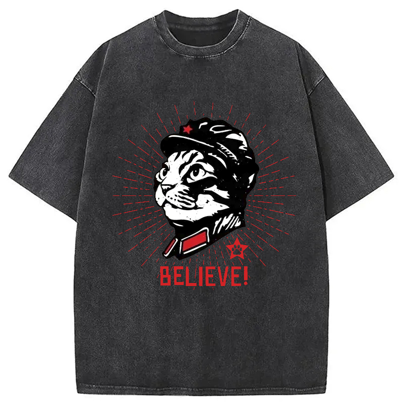 Modecanvas Trust Cat Chairman Washed T-Shirt