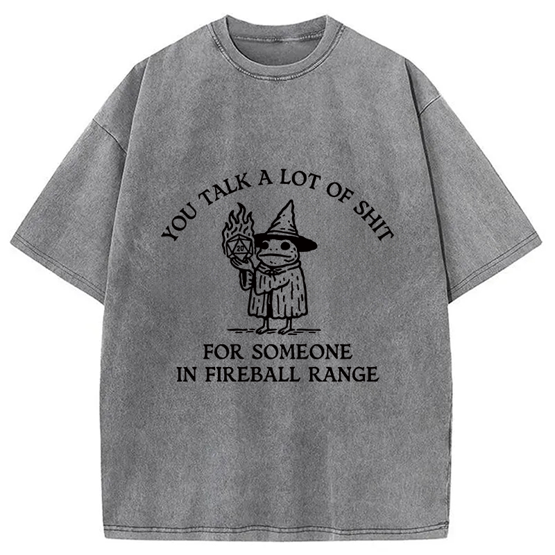 Modecanvas You Talk A Lot DTG Printing Washed T-Shirt