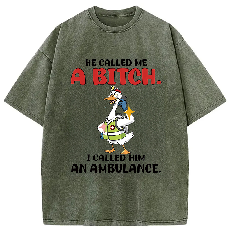 Modecanvas Duck Cancer DTG Printing Washed T-Shirt