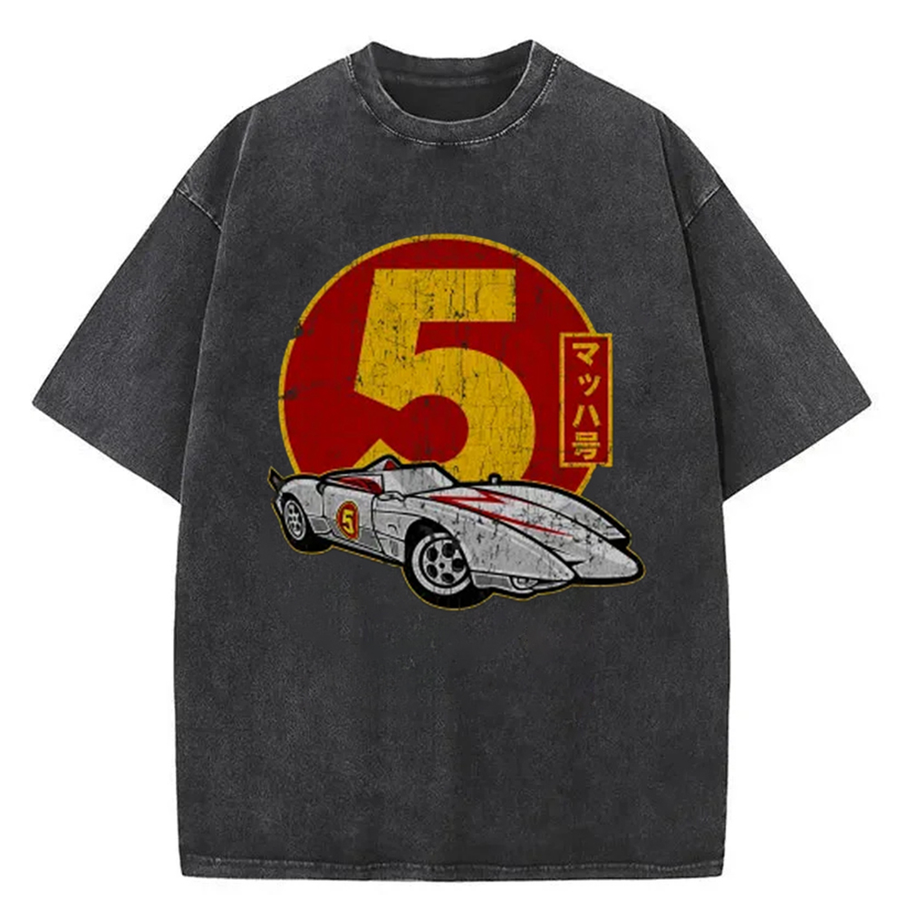 Modecanvas Vintage Mach Five Speed Racer Washed T-Shirt