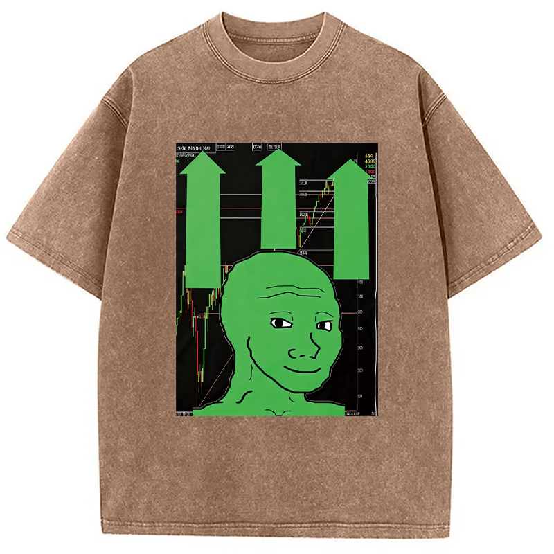 Modecanvas Wojak Hodls Forever DTG Printing Washed T-Shirt