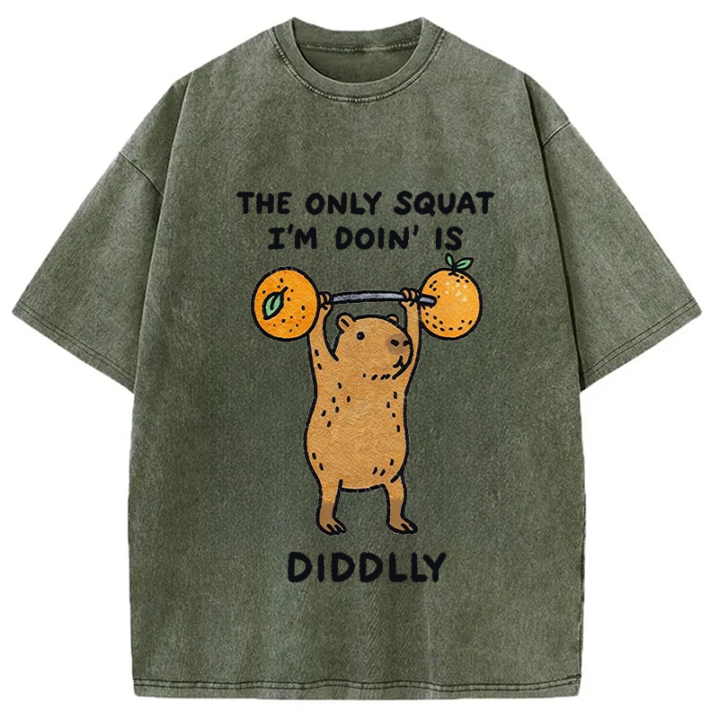 Modecanvas Diddly Capybara Washed T-Shirt