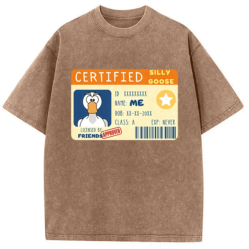 Modecanvas Certified Silly Goose DTG Printing Washed T-Shirt
