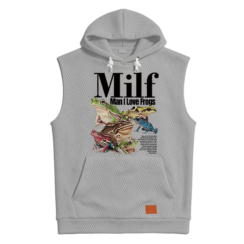Modecanvas Man I Love Frogs Meme Hooded Tank