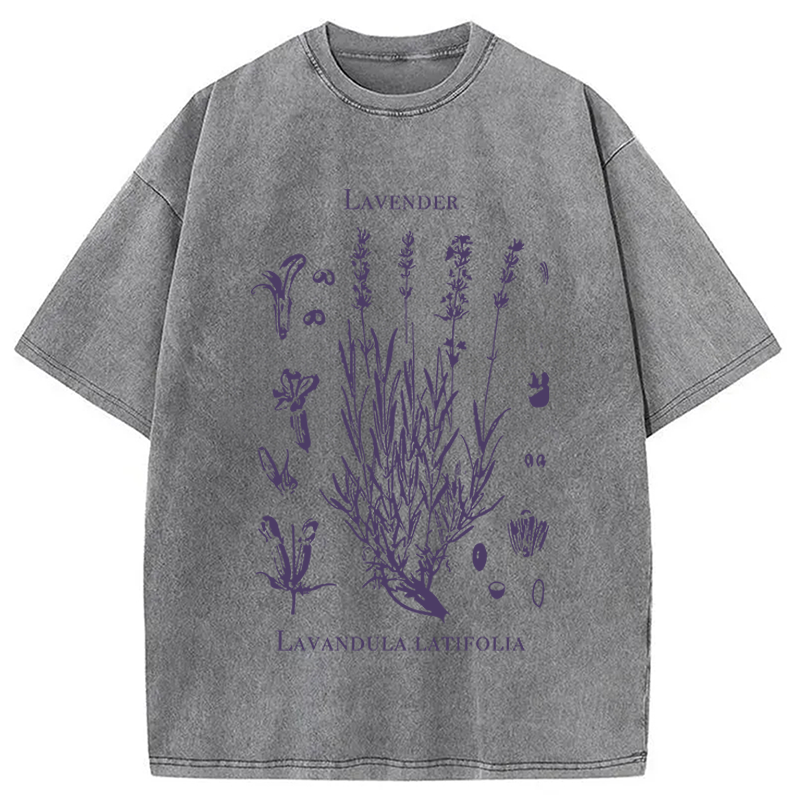 Modecanvas Retro Lavender DTG Printing Washed T-Shirt