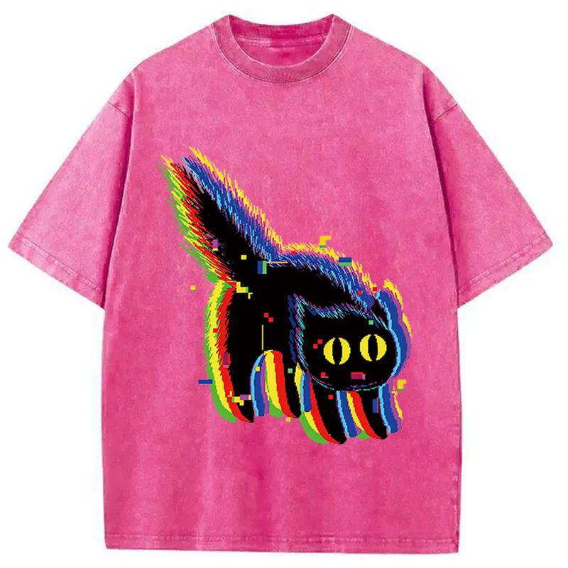 Modecanvas Technicat Glitch Washed T-Shirt-modecanvas