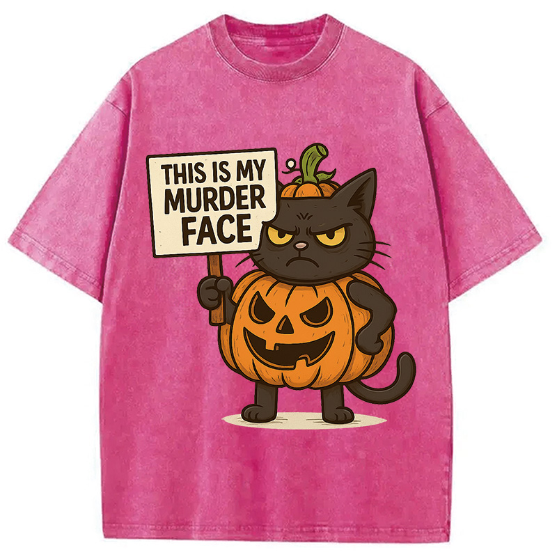 Modecanvas This Is My Murder Face Washed T-Shirt