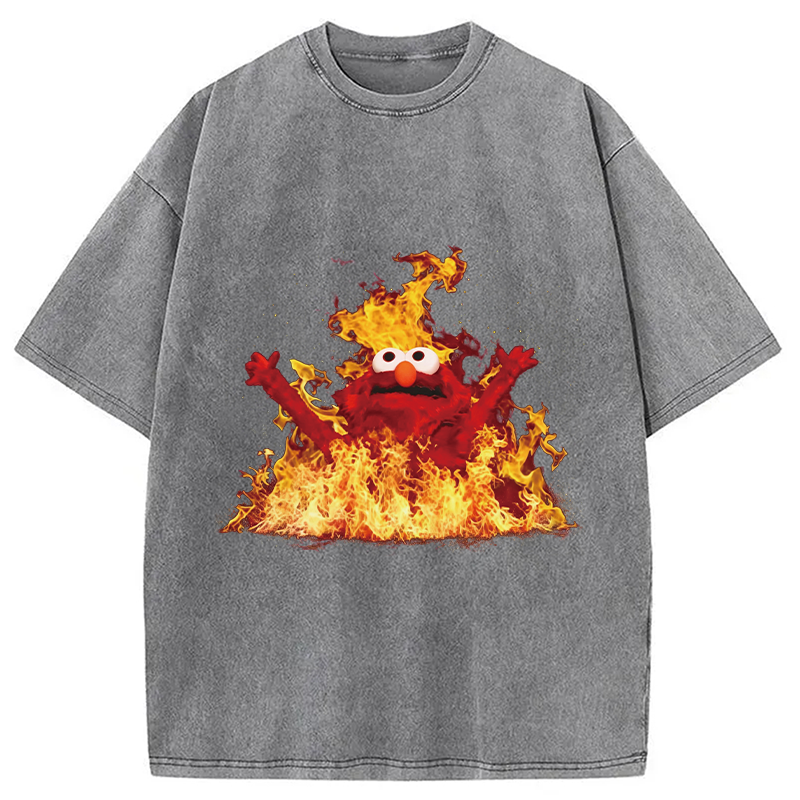 Modecanvas Hellmo Rise Meme DTG Printing Washed T-Shirt