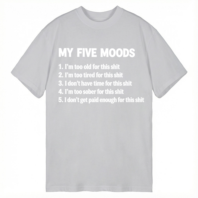 Modecanvas My Five Moods DTG Printing Classic T-Shirt-modecanvas