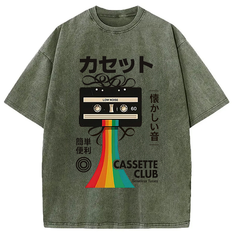 Modecanvas Colored Tape Washed T-Shirt