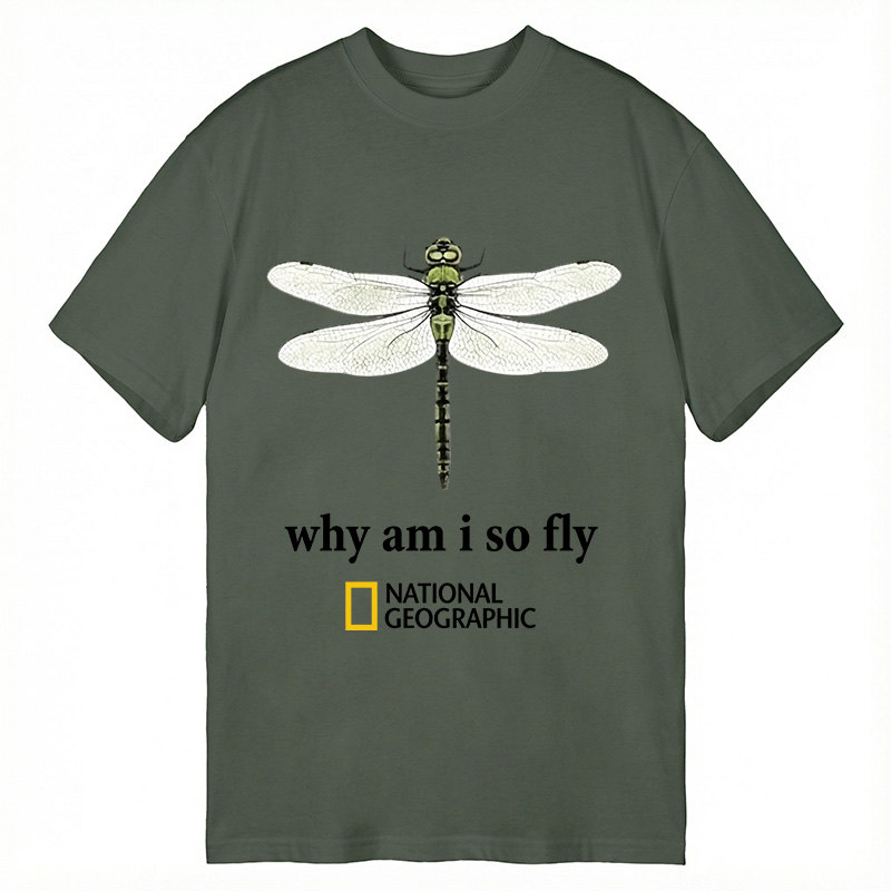 Modecanvas National Geographic Dragonfly DTG Printing Classic T-Shirt-modecanvas