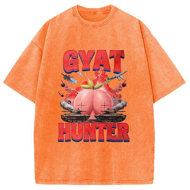 Modecanvas Gyat Hunter DTG Printing Washed T-Shirt
